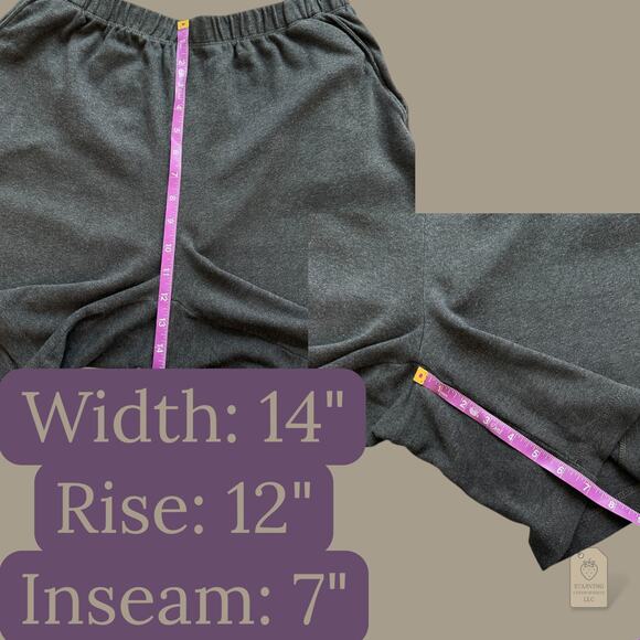 Lands’ End Sport Knit Shorts Gray Cotton Elastic Waist Men’s M 10-12 - Picture 5 of 6